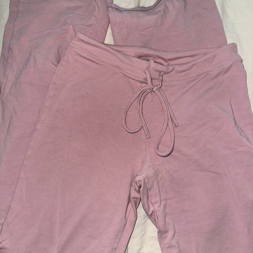 Skims Dusk Pink Cotton Jersey Pants & Top size XS - Picture 3 of 6
